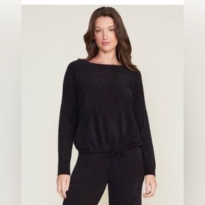 Barefoot Dreams CozyChic Ultra Lite® Slouchy Pullover in Black sz S